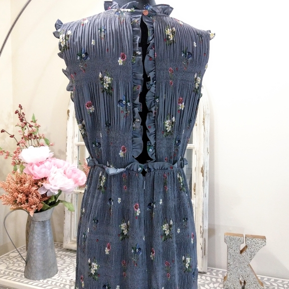 🍒NWT🍒 TED BAKER SMOCK MIDI DRESS - Picture 9 of 14